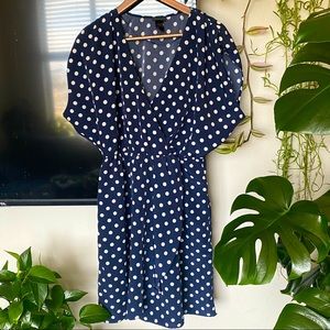 H&M flowy elastic waist polka dot summer dress size 10 gently used